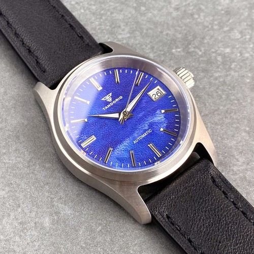 Tandorio 36mm Vintage Pilot Style NH35A Men's Mechanical Wristwatch Cloudy Dial - Picture 7 of 36