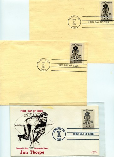 3 Jim Thorpe Date Of Issue Postage Stamp 1984