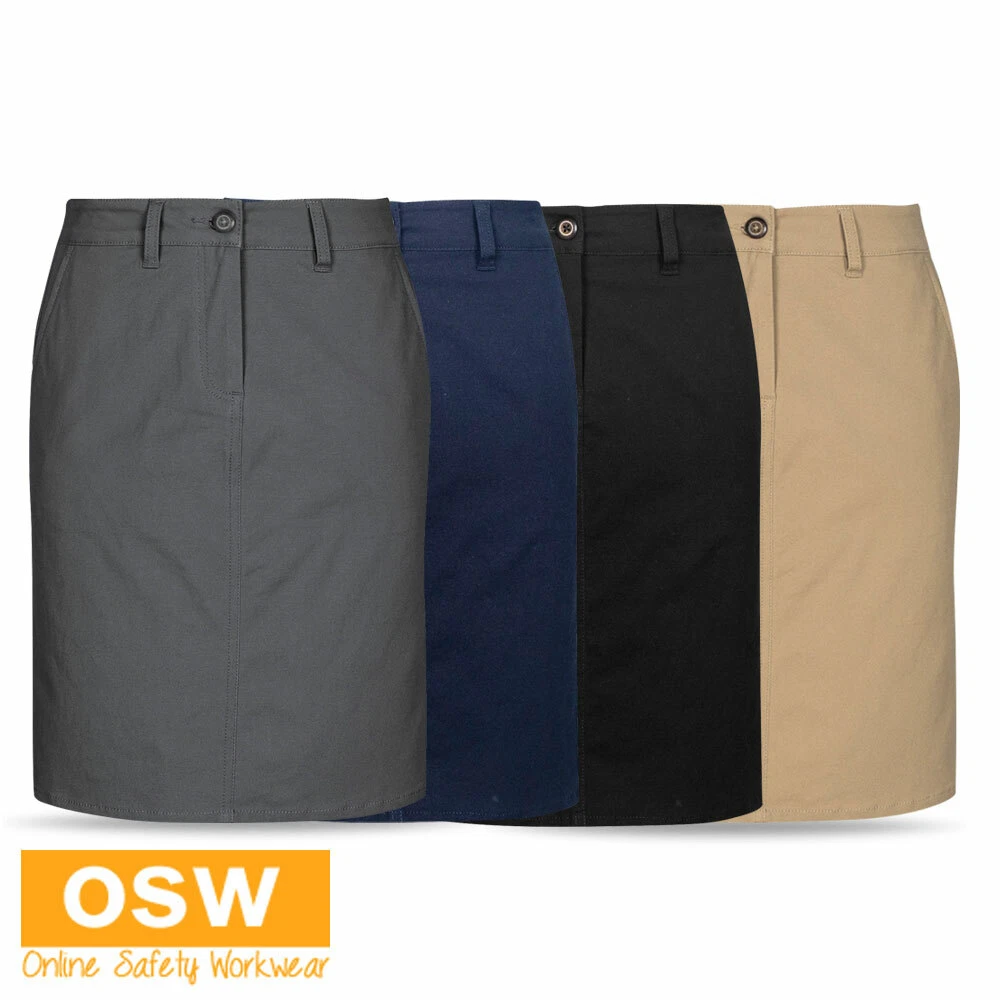 Ladies LAWSON Casual Above Knee Length Chino Skirt Black Navy Grey Dark Stone