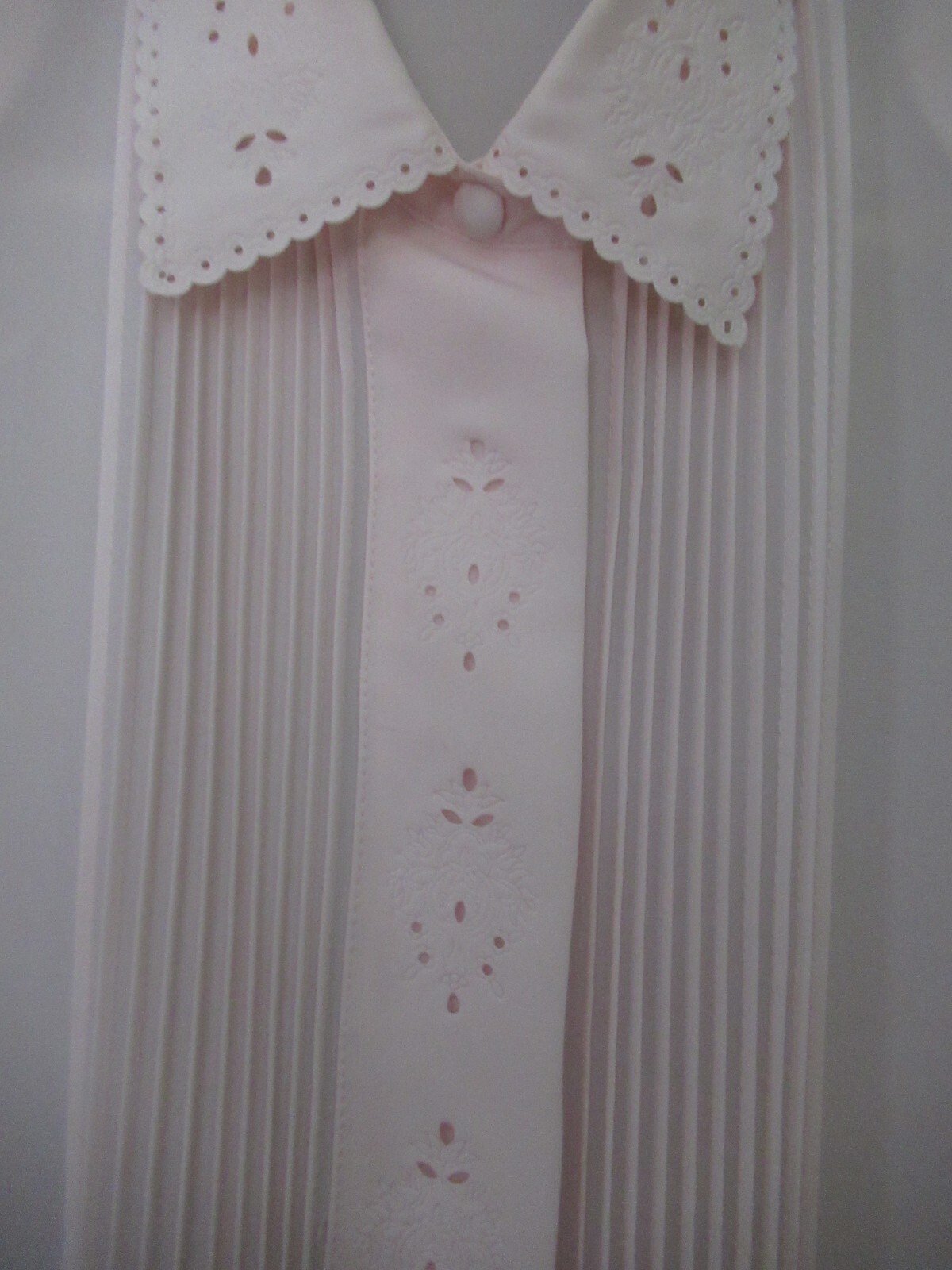 SAINT LAURENT Camicetta YVES ST CLAIR donna 8 rosa pallido SS poliestere setoso USATA POCHISSIMO r