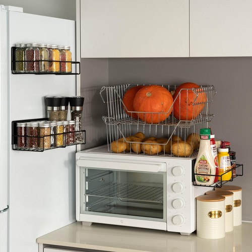 4 Pack Magnetic Spice Rack For Refrigerator Strong Large Size Space Saving - Picture 6 of 8