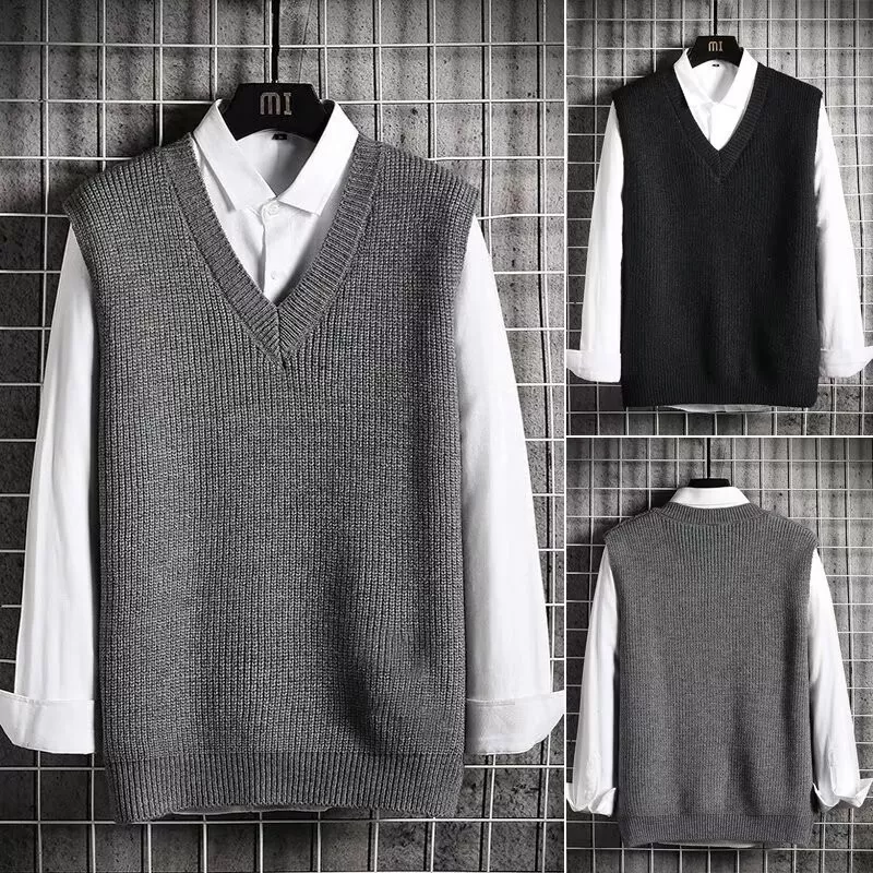 Mens black store sleeveless jumper