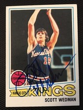 SCOTT WEDMAN 1977-1978 TOPPS SIGNED AUTOGRAPHED CARD #17 KANSAS CITY KINGS