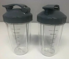 Blenpar FlipTop ToGo Lid & 24oz Cup Compatible with Nutribullet 600W 900W 2 pack
