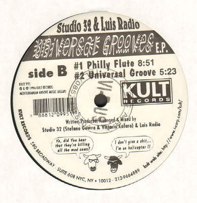 STUDIO 32 & LUIS RADIO - Universal Grooves EP - 1996 Kult Usa - KULO 995