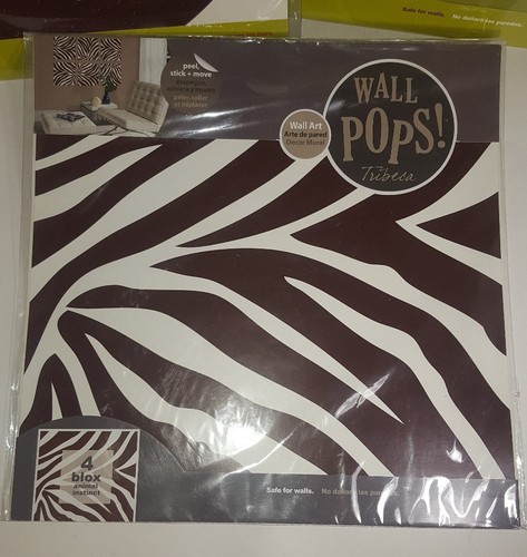 Wall POPS! Hot Chocolate, Green & Chocolate Zebra ~ Peel, Stick & Move ~ 14 pcs - Picture 4 of 7