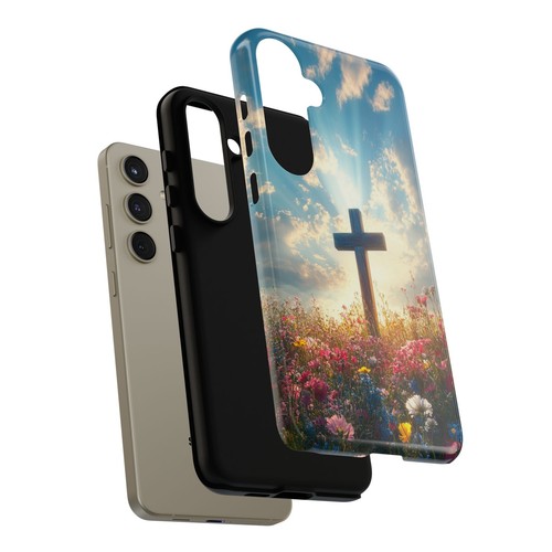 For iPhone | Samsung Galaxy | Pixel Phone Case - Cross Wildflower Sunrise - 第 158/256 張圖片