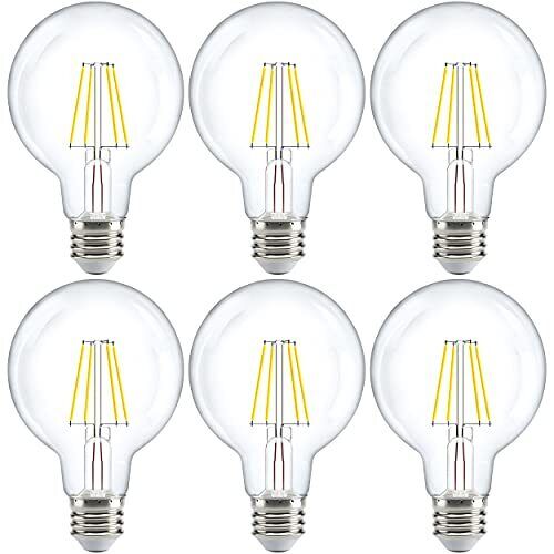 G25 Globe Light Bulbs Led Edison Vanity Light Bulbs For Bathroom 5000k Daylight - Picture 1 of 8