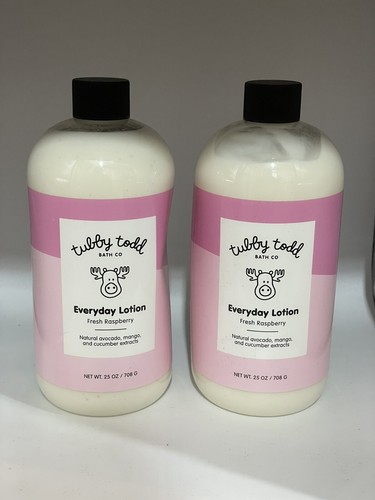 2x Tubby Todd Everyday Lotion Fresh Raspberry 24oz Lot Of 2 included pump NEW!