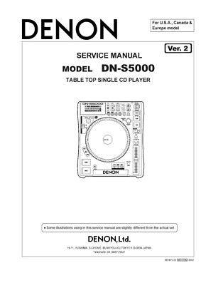 Service Manual-Anleitung für Denon DN-S5000 