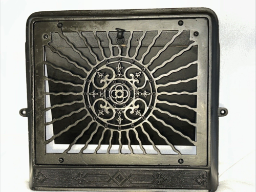 Antique Victorian Scroll Cast Iron Heat Grate Register Vent Louver Black