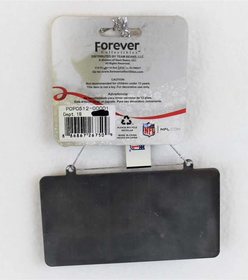 Tampa Bay Buccaneers adorno de Navidad Bucs placa de licencia de metal NFL 2"x4" Foto 2 de 4