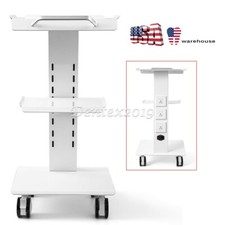 AZDENT Trolley Cart Dental Lab Mobile Rolling Serving Cart 3 Layers with Socket