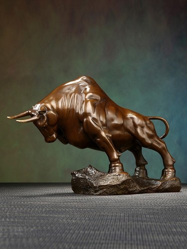 3600g, Home Wealth Fengshui Brass Copper Lucky Ox Bull cattle Statue Sculpture - Picture 10 of 12