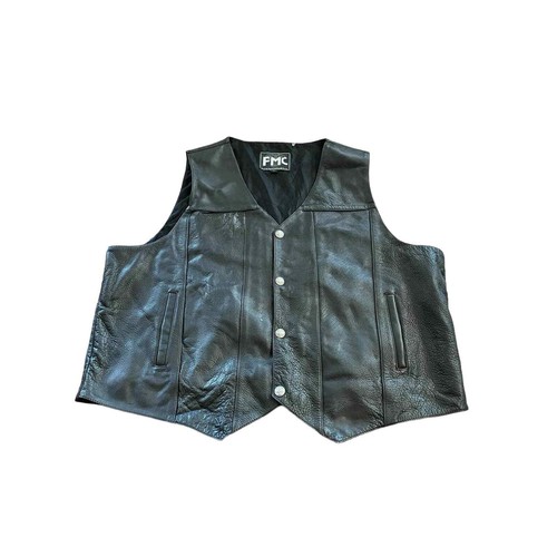 Men’s FMC Leather Vest Concealed Carry Pockets 7XL Outer shell Leather - Bild 2 von 16
