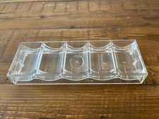 (11) Bud Jones Co Clear Plastic Pokker Chip Tray Holds 100 Chips FREE SHIPPING!