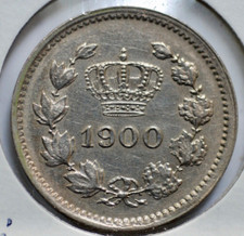 1900 Romania 10 Bani (Brussels Mint)  *AU.
