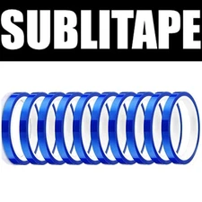 10 Rolls HEAT RESISTANT Tape Sublimation Press Transfer SUBLITAPE 10mmx 33m BLUE