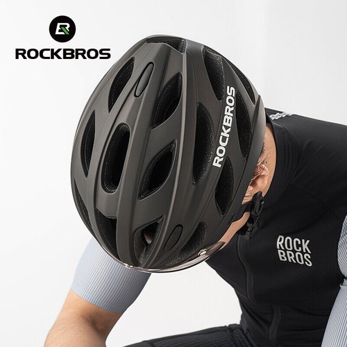 ROCKBROS Bike Helmet With Photochromism Goggles Adjustable Lightweight Helmet - Picture 7 of 18