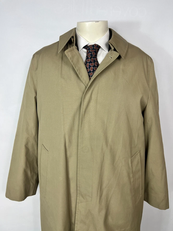 Gabardina vintage Misty Harbor forro extraíble mezcla de lana para hombre 40R bonita Foto 2 de 4