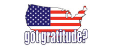 6" us got gratitude map with white letters bumper sticker decal usa made