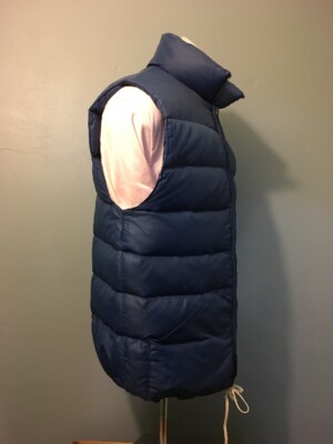 Vtg 70s 80s Holubar Down Puffy Ski Vest Mens S Retro Blue Nylon