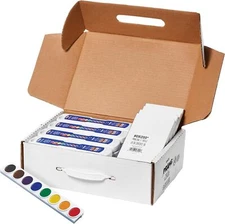 Prang Oval Master Pack Watercolor, 36 Piece Set, Color Mixing,White per Carton