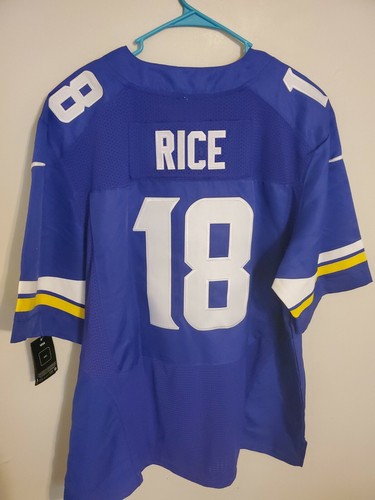 SIDNEY RICE #18 NIKE ON FIELD VIKINGS JERSEY PURPLE SIZE 52 NWT NEW - Picture 5 of 7