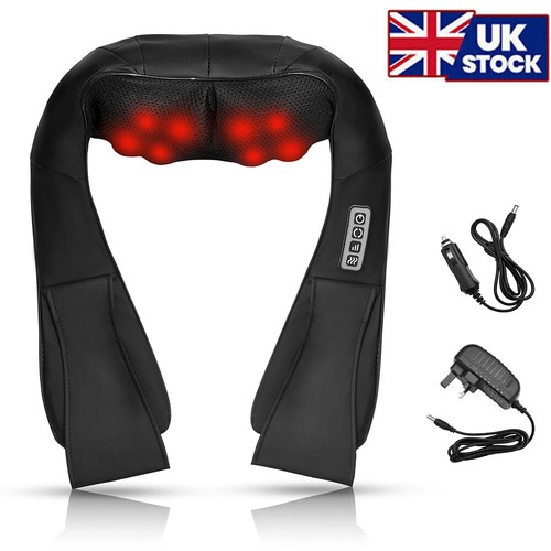 Electric Shiatsu Back Neck Shoulder Massager 3D Heat Kneading Body Massager NEW、 - Picture 2 of 12