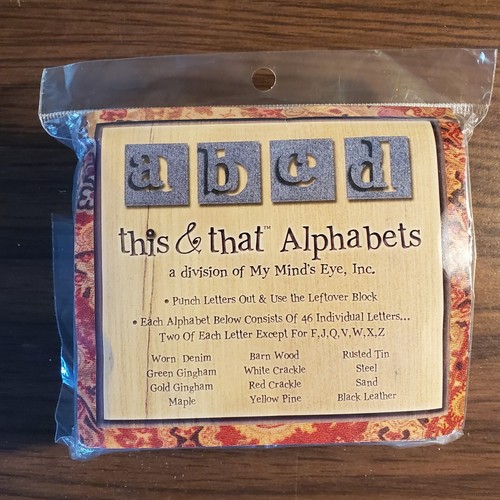 My Mind's Eye this & that diecut Alphabets - Picture 2 of 3