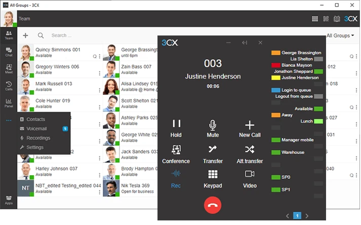VOIP Hosted 3CX PBX Phone System w/ Nationwide Service - Unlimited Extensions - Image 2 of 4