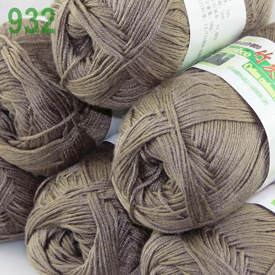 Sale Lot 6SkeinsX50g Soft Bamboo Cotton Baby Wrap Hand Knitting Crochet Yarn 932 - Image 3 of 4