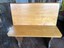40 1/2" long antique church benche/ maple, walnut, and ash/ over 100 years old