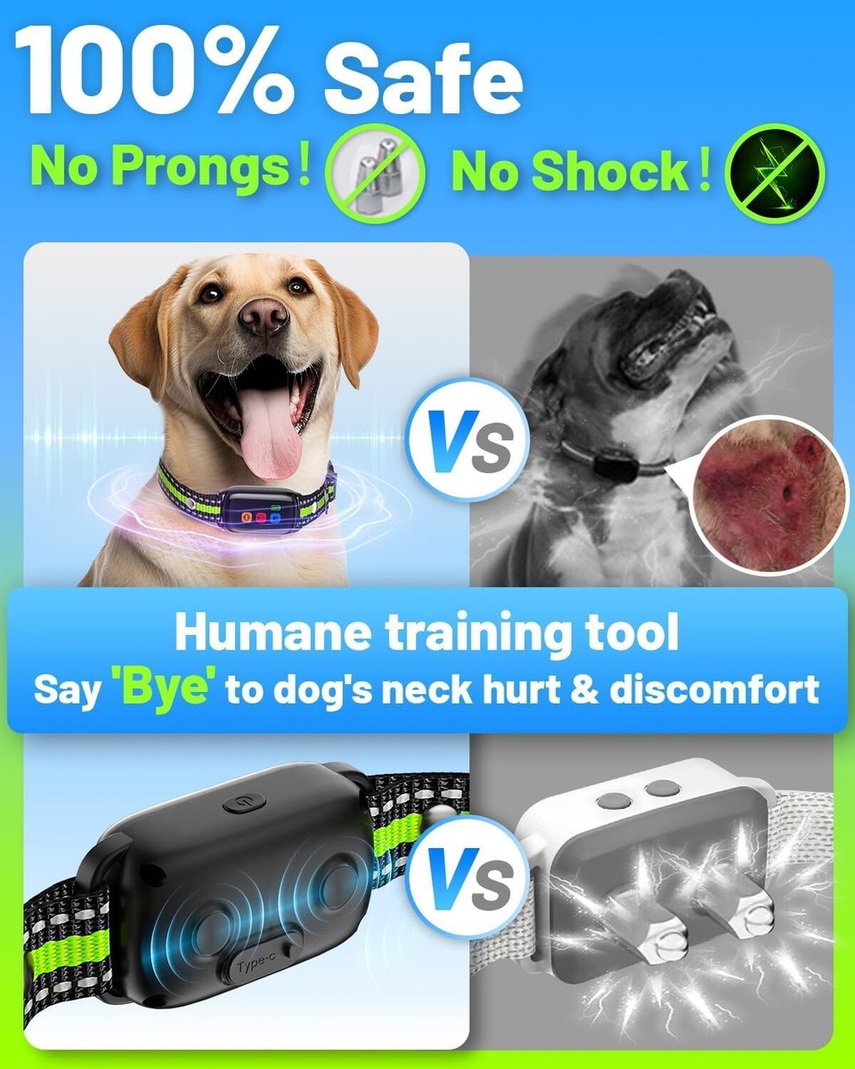 No Shock Dog Training Collar, 2024 Vibrating Dog Collar with Remote 2000ft, 