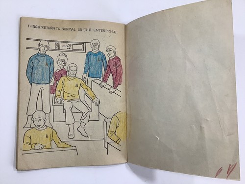 Libro para colorear Star Trek 1978 vintage Planet Ecnal's Dilemma Whitman sin usar - Imagen 10 de 11