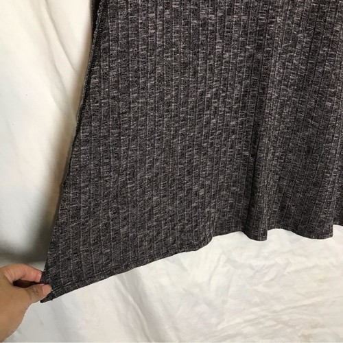 Michael Stars Womens Bri Ribbed Long Sleeve Swing Dress Size M Gray Classic NWT - Picture 6 of 11