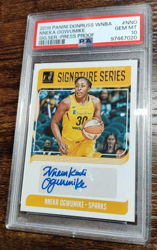 2019 Donruss WNBA Nneka Ogwumike Signature Auto Press Proof /199 PSA 10! POP 3!