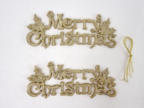 FROHE WEIHNACHTEN ROT GOLD HÄNGENDES GLITZERSCHILD PLAKETTE DEKOR WEIHNACHTSBAUM 2-30 TEILE UK - Bild 22 von 30