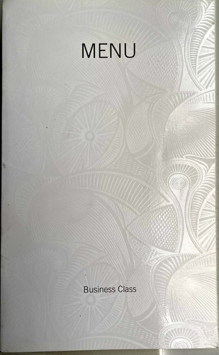 South African Airlines International Business Class Menu - Textured Cover - Picture 1 of 7