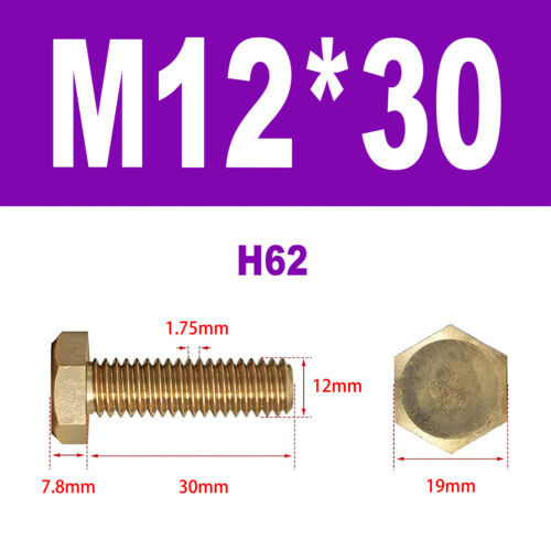 Messing Sechskantschraube Vollgewinde Maschinenschrauben DIN 933 M3-M12 - Bild 76 von 86