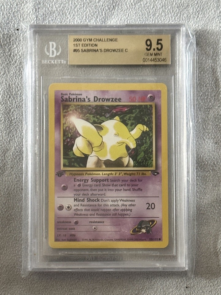 Sabrina's Drowzee and Hypno 1st Edition set Gym Challenge BGS 9.5 Gem ...
