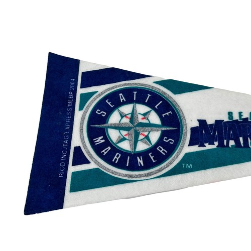 Vintage Seattle Mariners 04' MLB Mini Pennant 9in x4in Felt Banner Flag Baseball - Picture 2 of 3