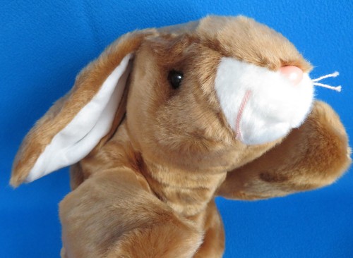LARGE BROWN 🐰 BUNNY RABBIT lying EARS soft toy ❤️ TY BEANIE BUDDY VINTAGE 2001 - Picture 7 of 9