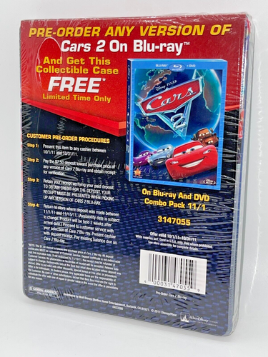 NEW Sealed DISNEY Steelbook/MetalPak/IronPack - CARS 2 - Case Only / No Blu-Ray - Picture 2 of 3