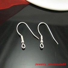 300x Surgical Stainless Steel Ear Wires Hooks with Bead  Coil Earring Findings