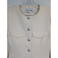 Veronica Beard Women's Kensington knit jacket ivory button down sz XS