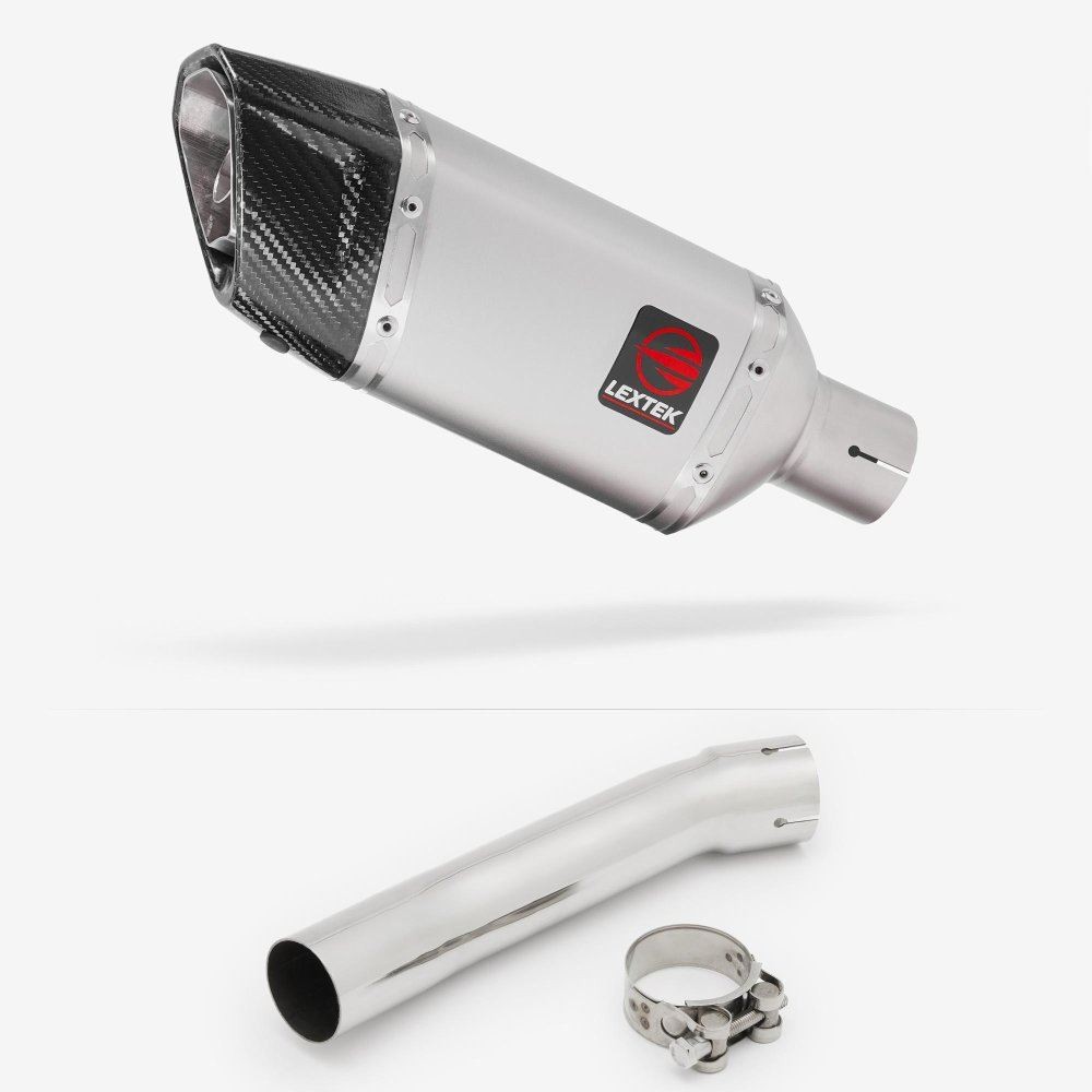 Lextek SP5 Exhaust 200mm with Link Pipe for Suzuki SV650 (99-02)