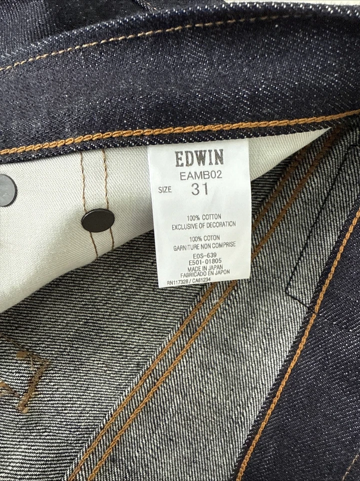 Edwin Rainbow Japanese Selvedge Denim Mens 31 X  34 Raymon Raw Denim - Image 4 of 4