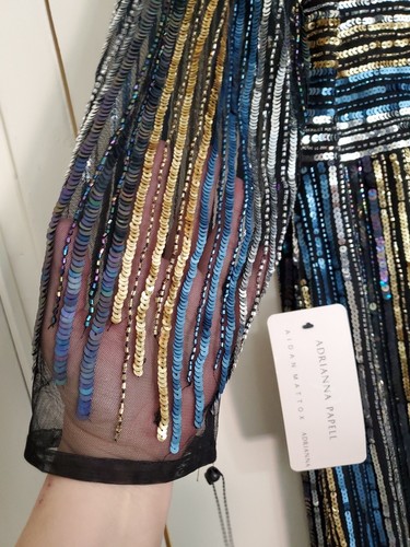 ADRIANNA PAPELL PLUS SIZE MULTICOLOR. SEQUIN BEADED SHEATH DRESS -NWT 18W - Picture 12 of 21