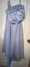 NWT Great Alfred Angelo Prom, Bridesmaid 2 Pc Dress, Size 8 Sky Blue